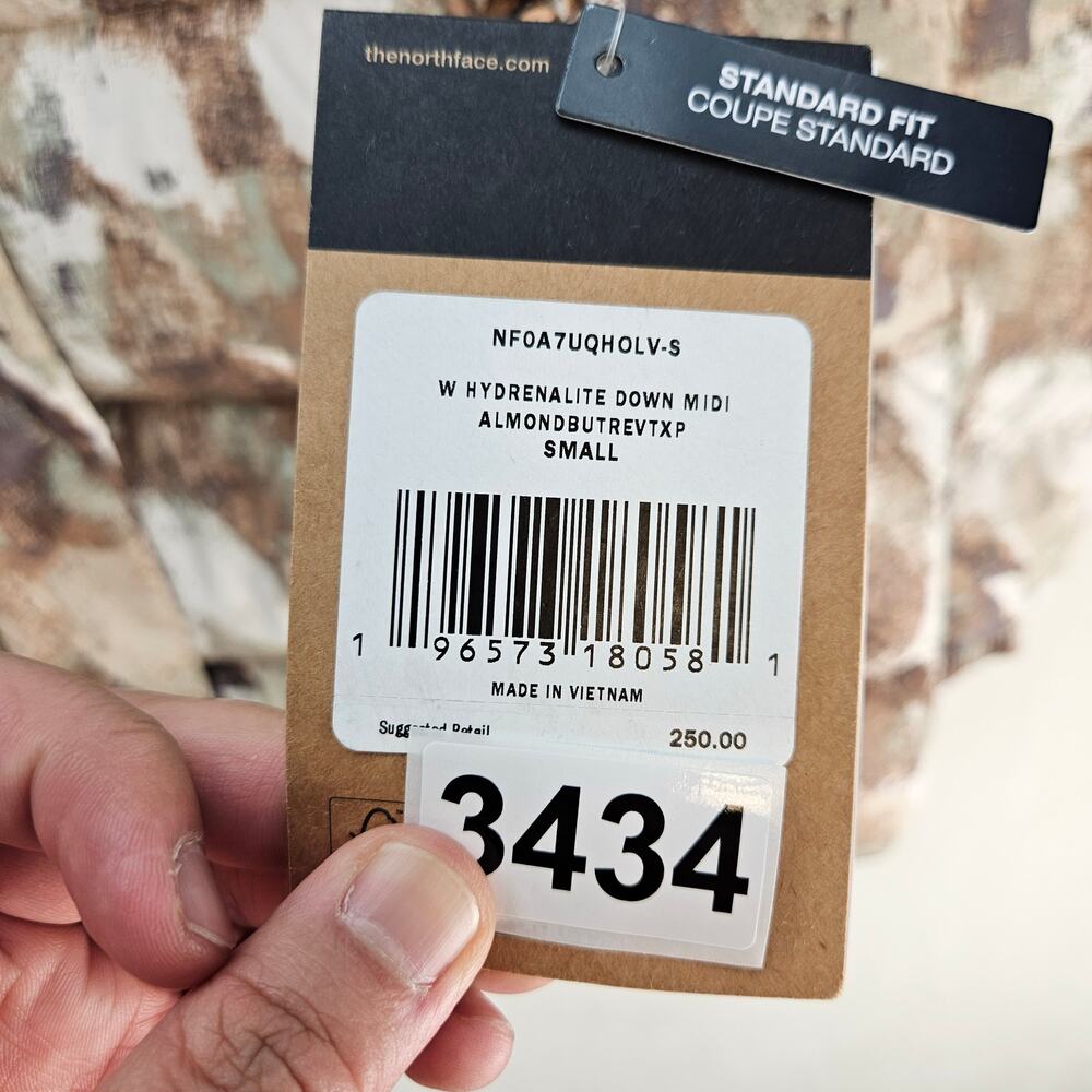 THE NORTH FACE WOMEN'S S HYDRENALITE DOWN JACKET MIDI ALMOND BUTTER NWT - Picture 5 of 6